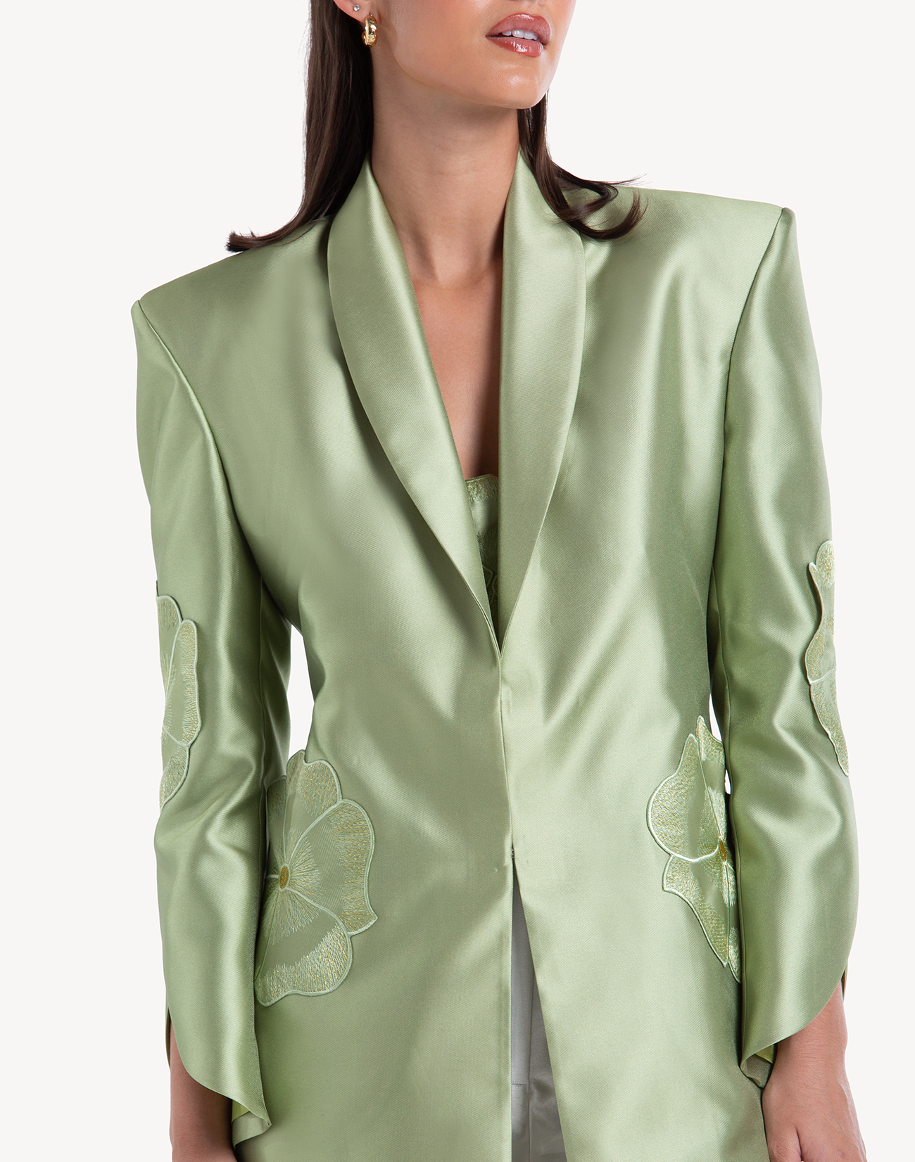 Regal Floral Applique Coat