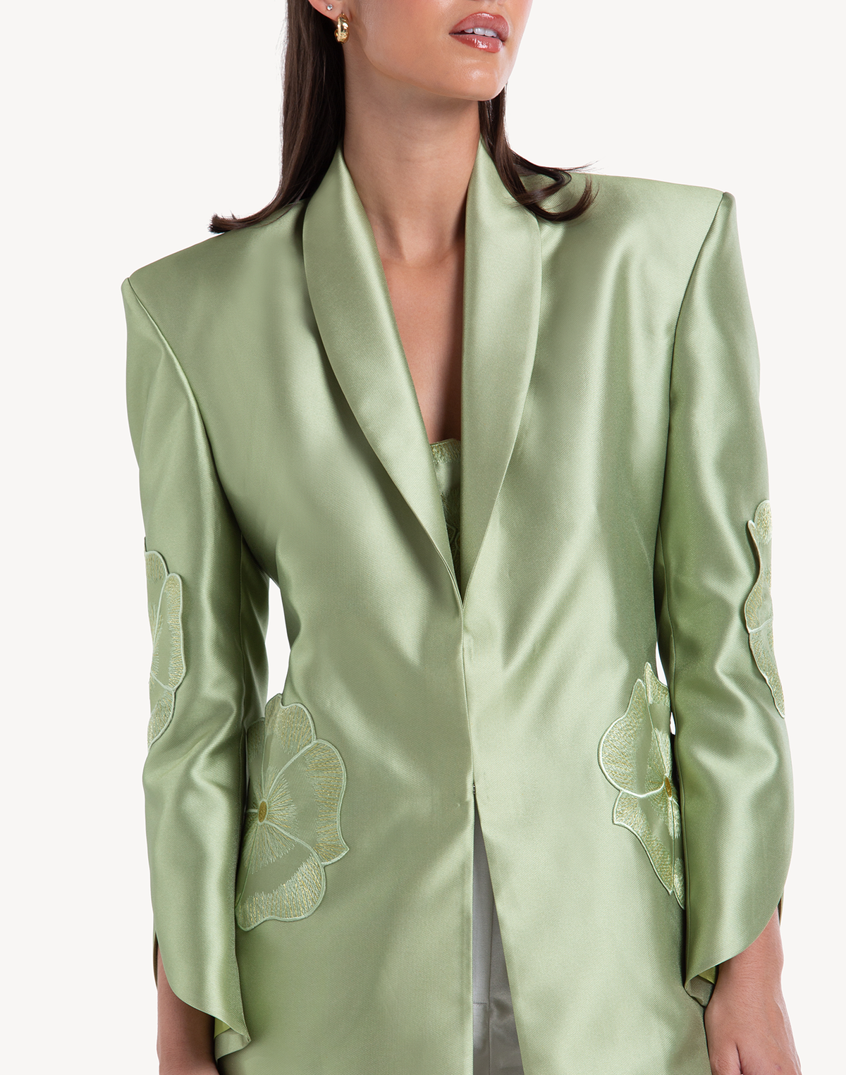 Regal Floral Applique Coat