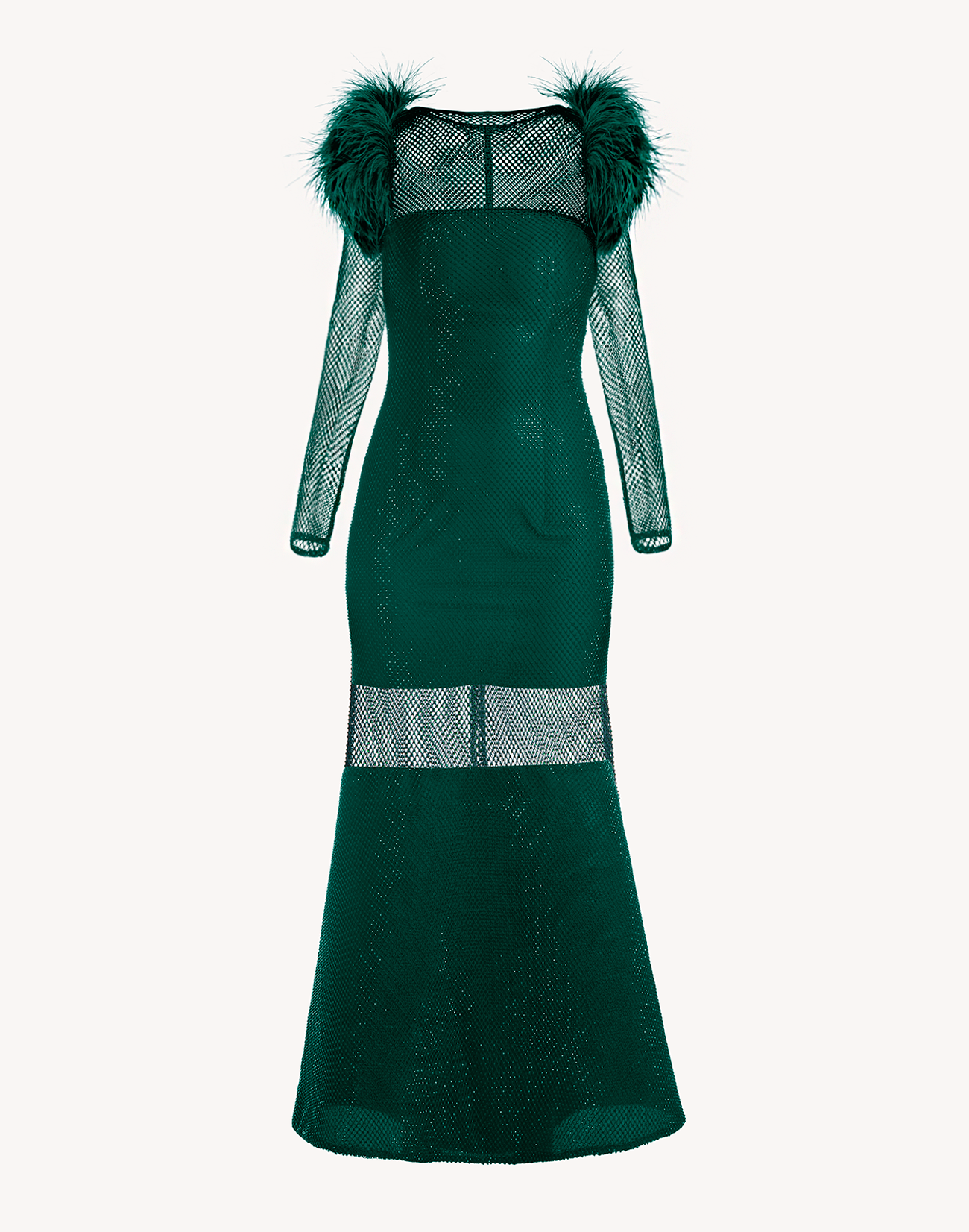 Eclipse Crystal Feather-trimmed Gown