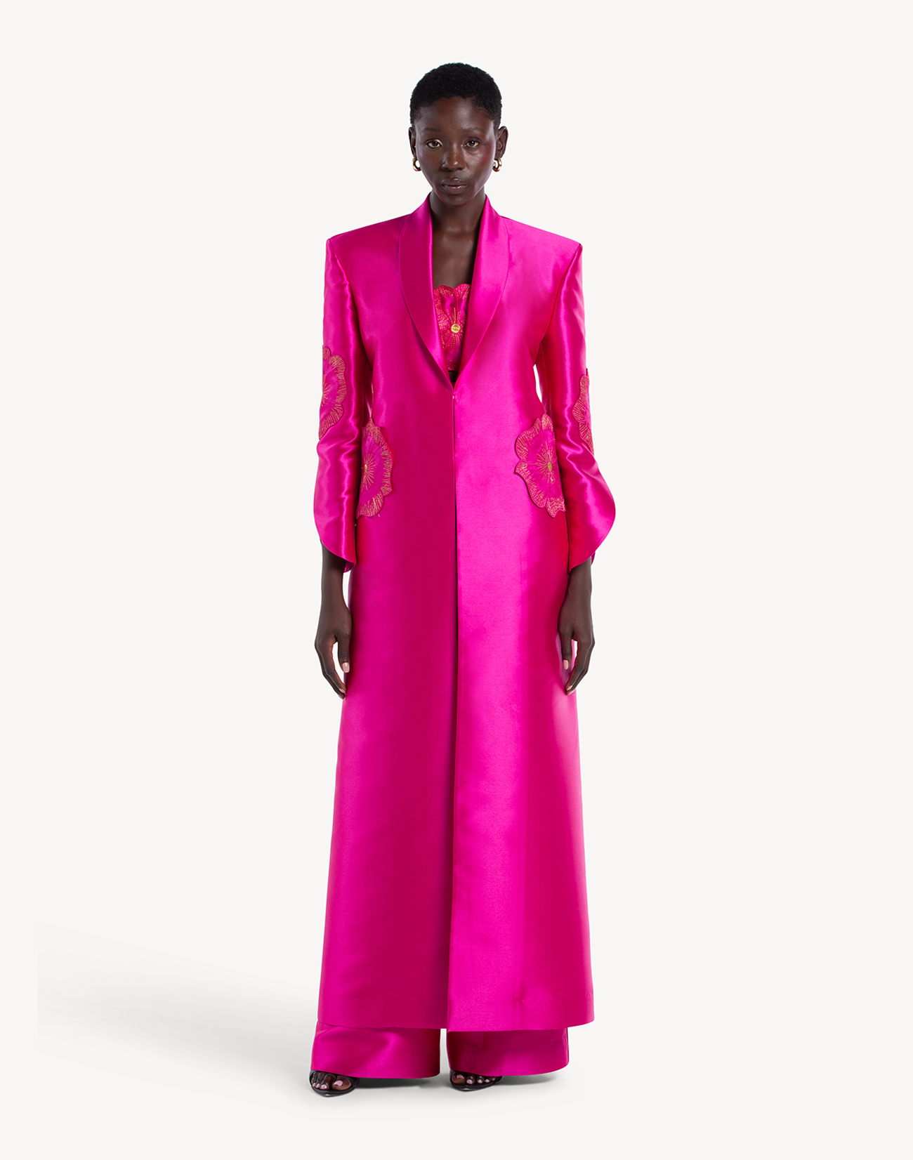 Regal Floral Applique Coat