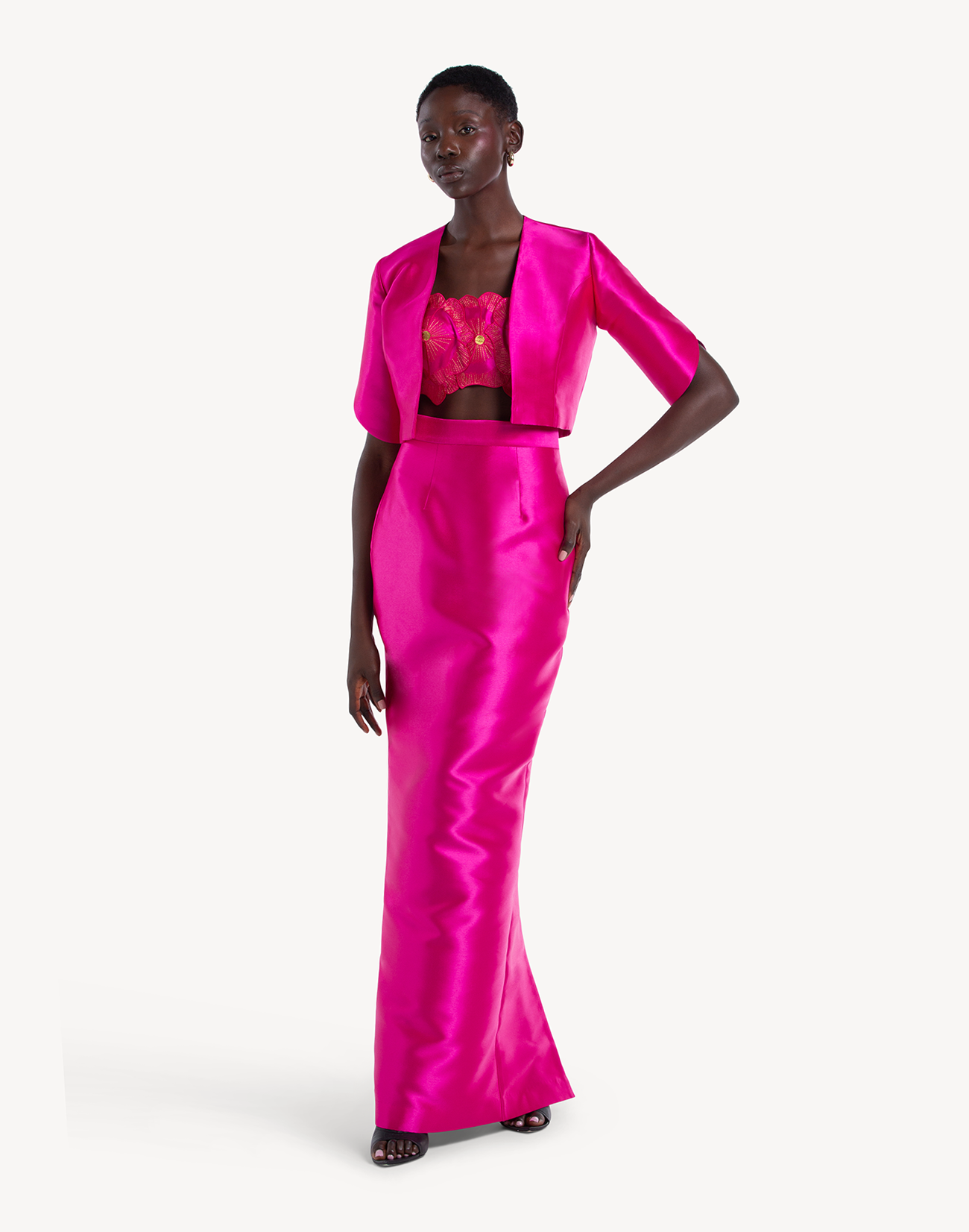 Ivy Wrapped Sleeve Cropped Jacket