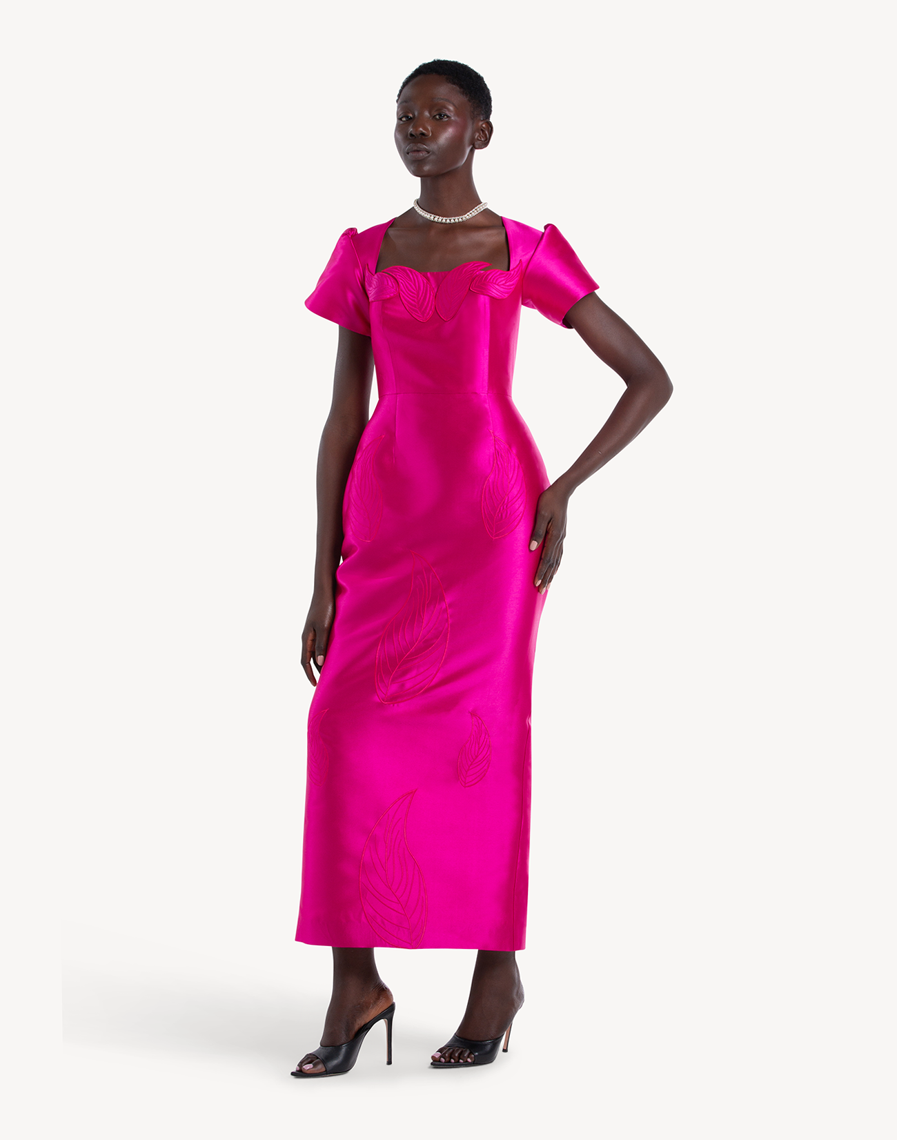 Magnific Leaf Applique Dress