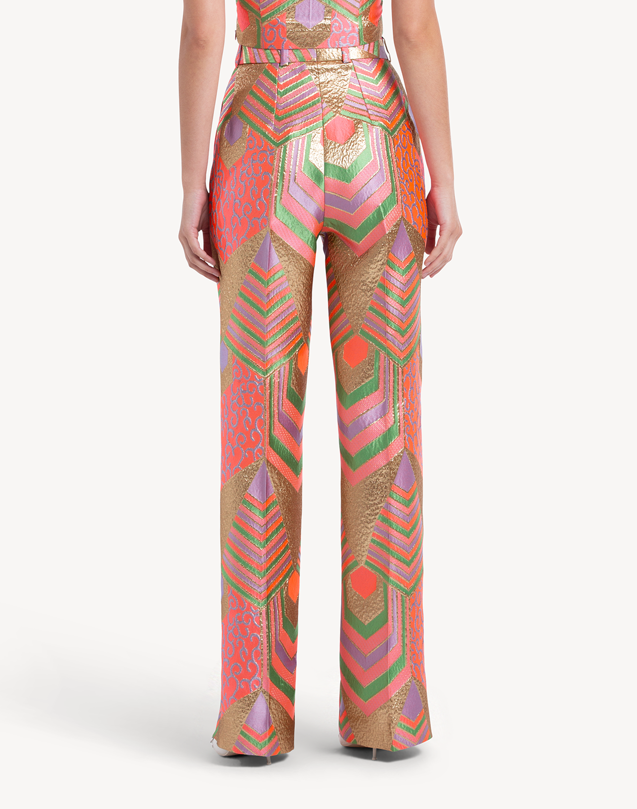 Nermin Brocade High Waisted Trousers