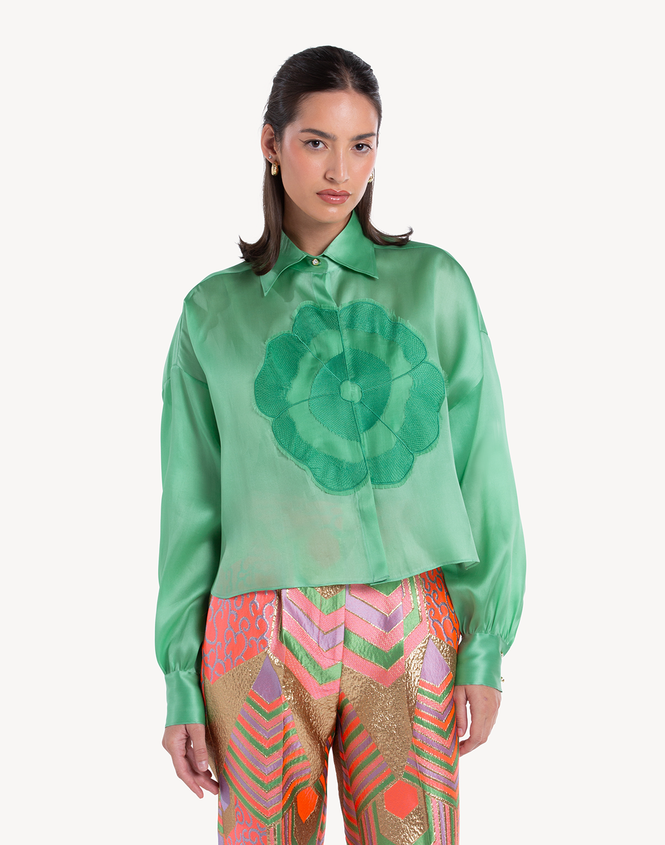 Organza Floral Summer Shirt