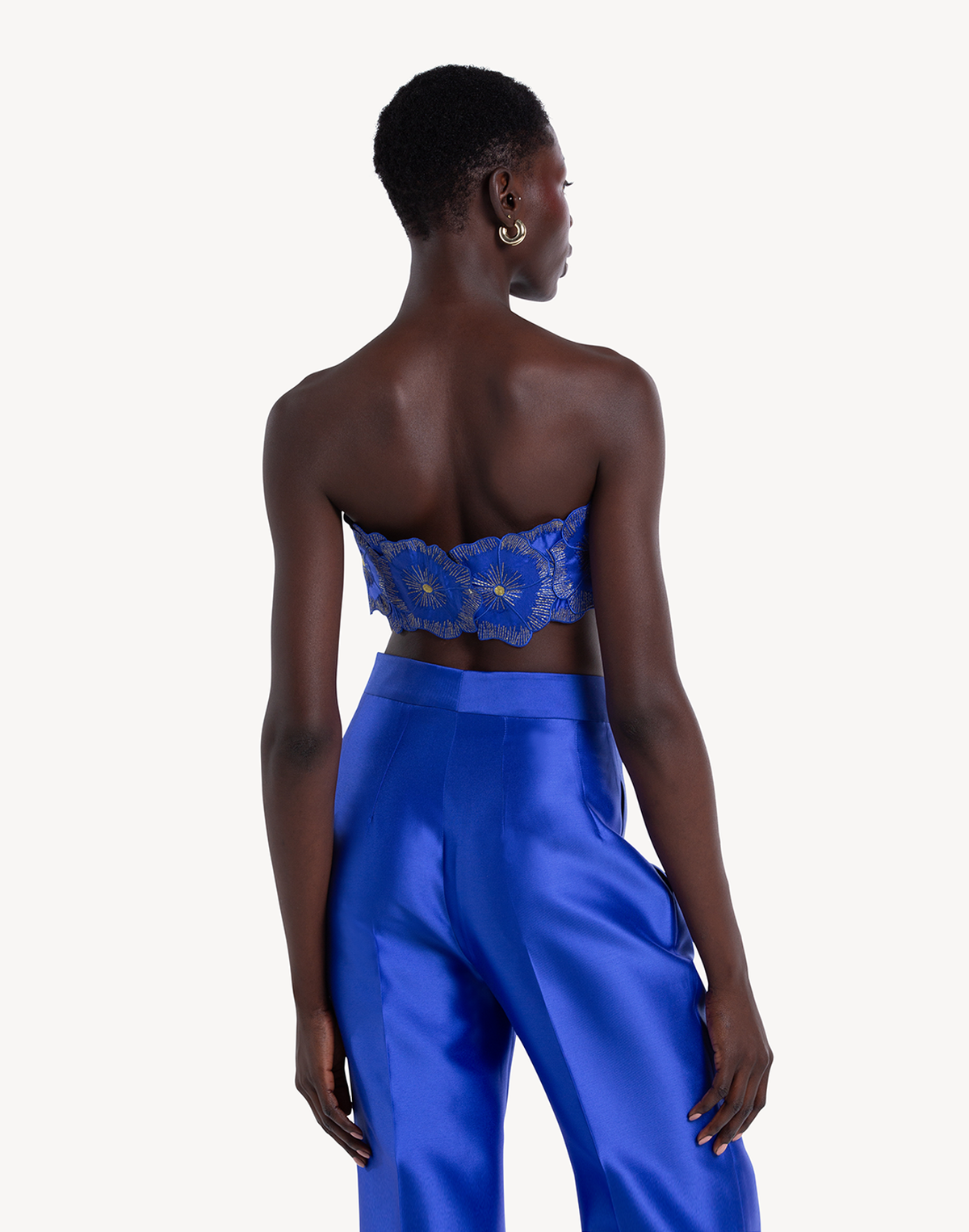 Mikado Floral Applique Corset Top