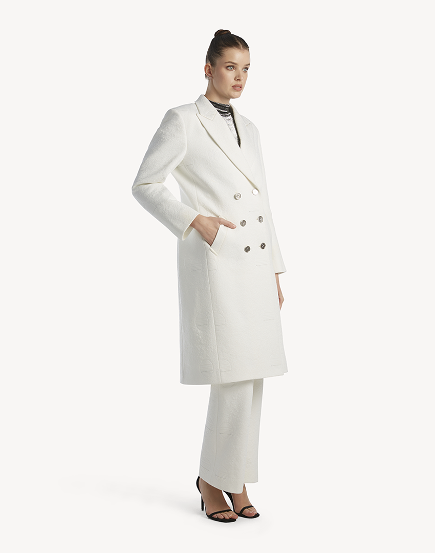 Butterfly Embroidered Long Coat