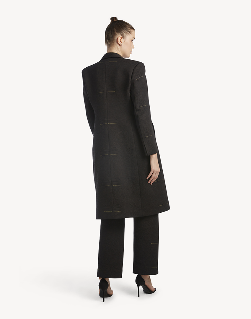 Butterfly Embroidered Long Coat