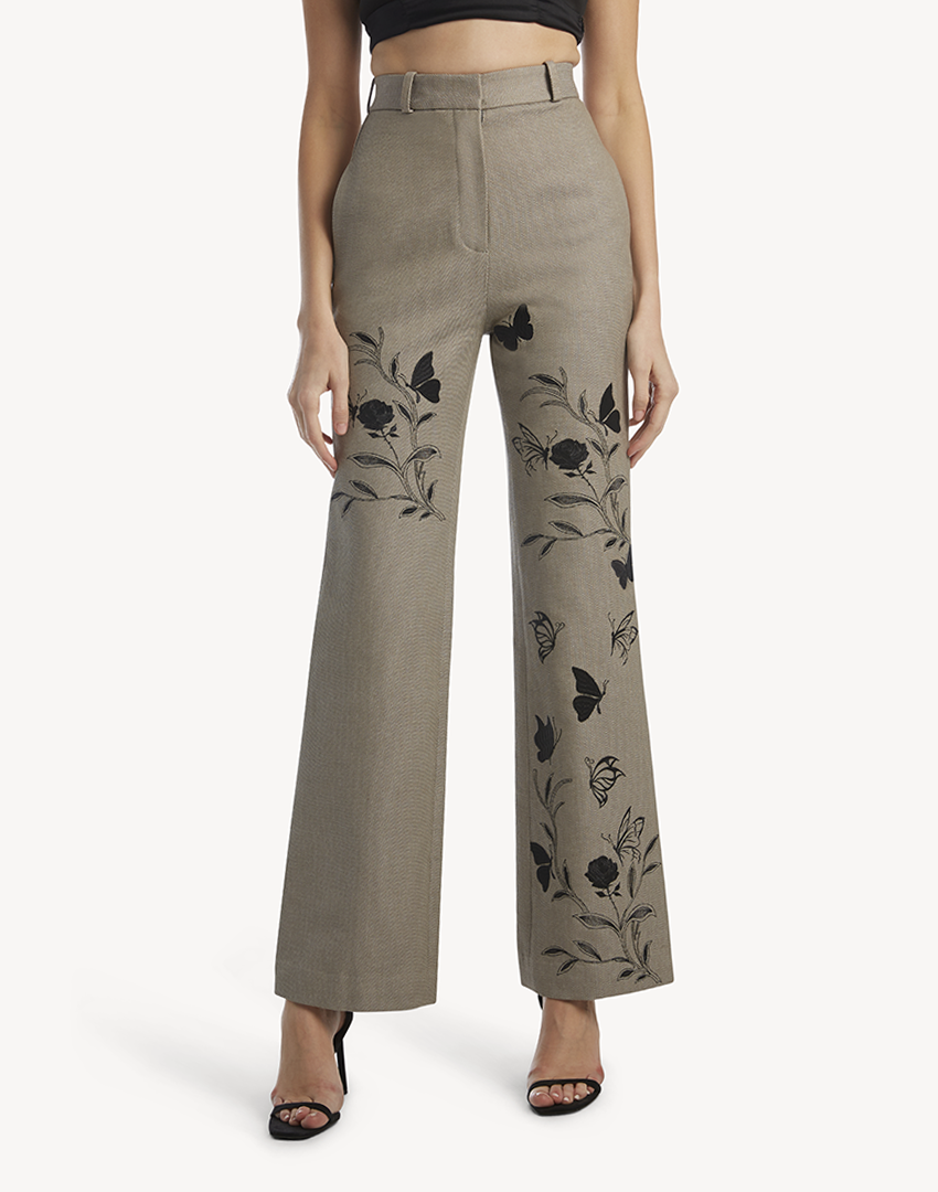 Butterfly Applique Denim Trouser