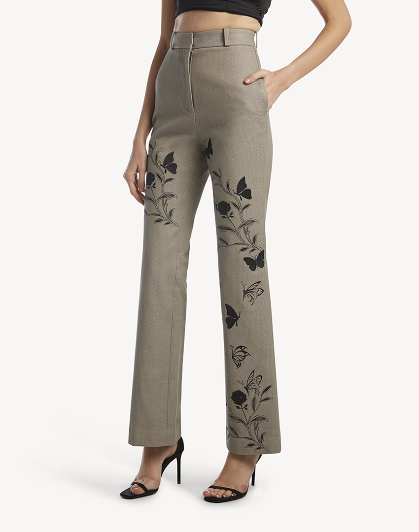 Butterfly Applique Denim Trouser