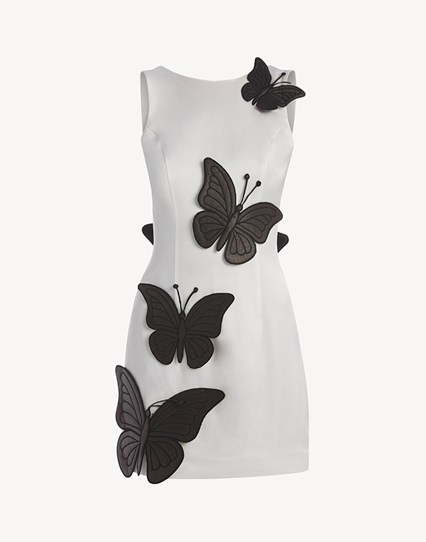Sleeveless Mini Crepe Dress