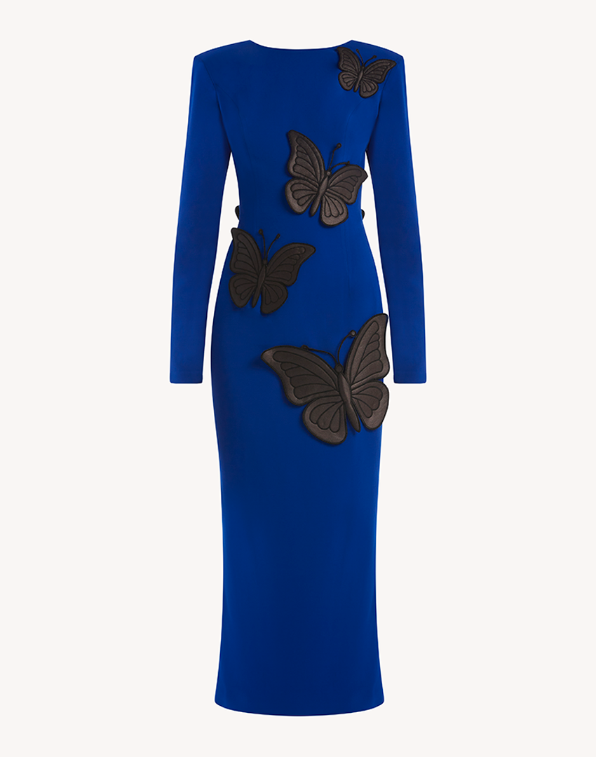Midi Crepe Dress Sleeve