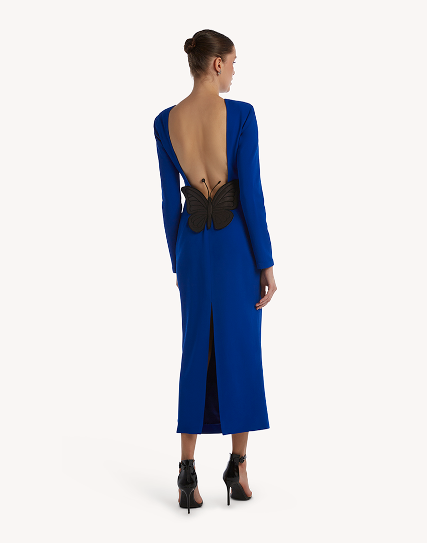 Midi Crepe Dress Sleeve