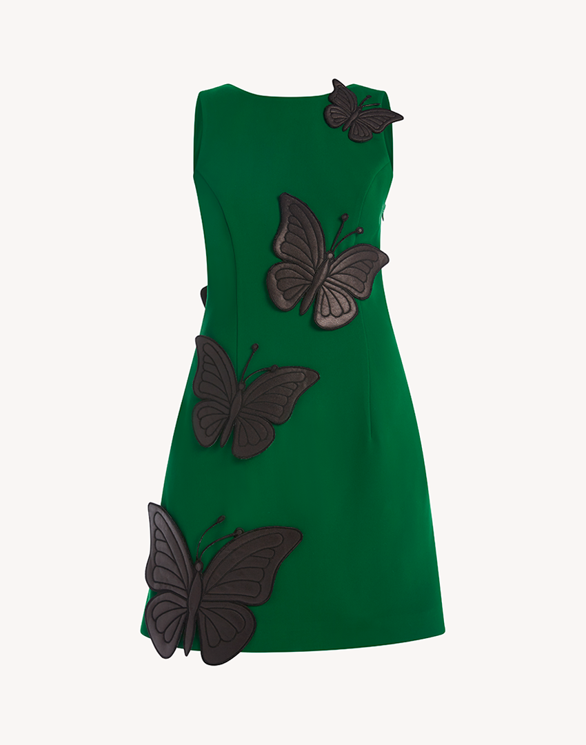 Sleeveless Mini Crepe Dress