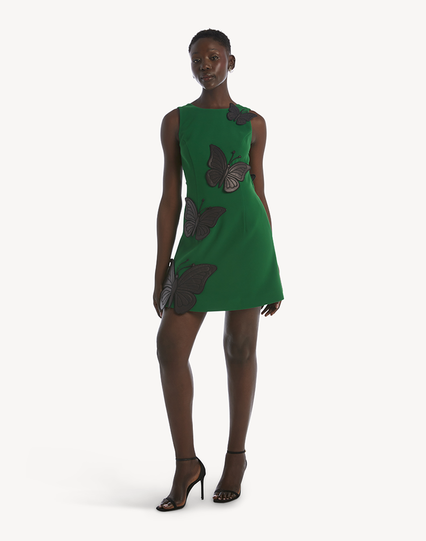 Sleeveless Mini Crepe Dress