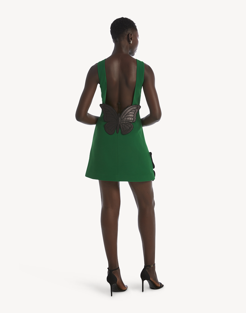 Sleeveless Mini Crepe Dress