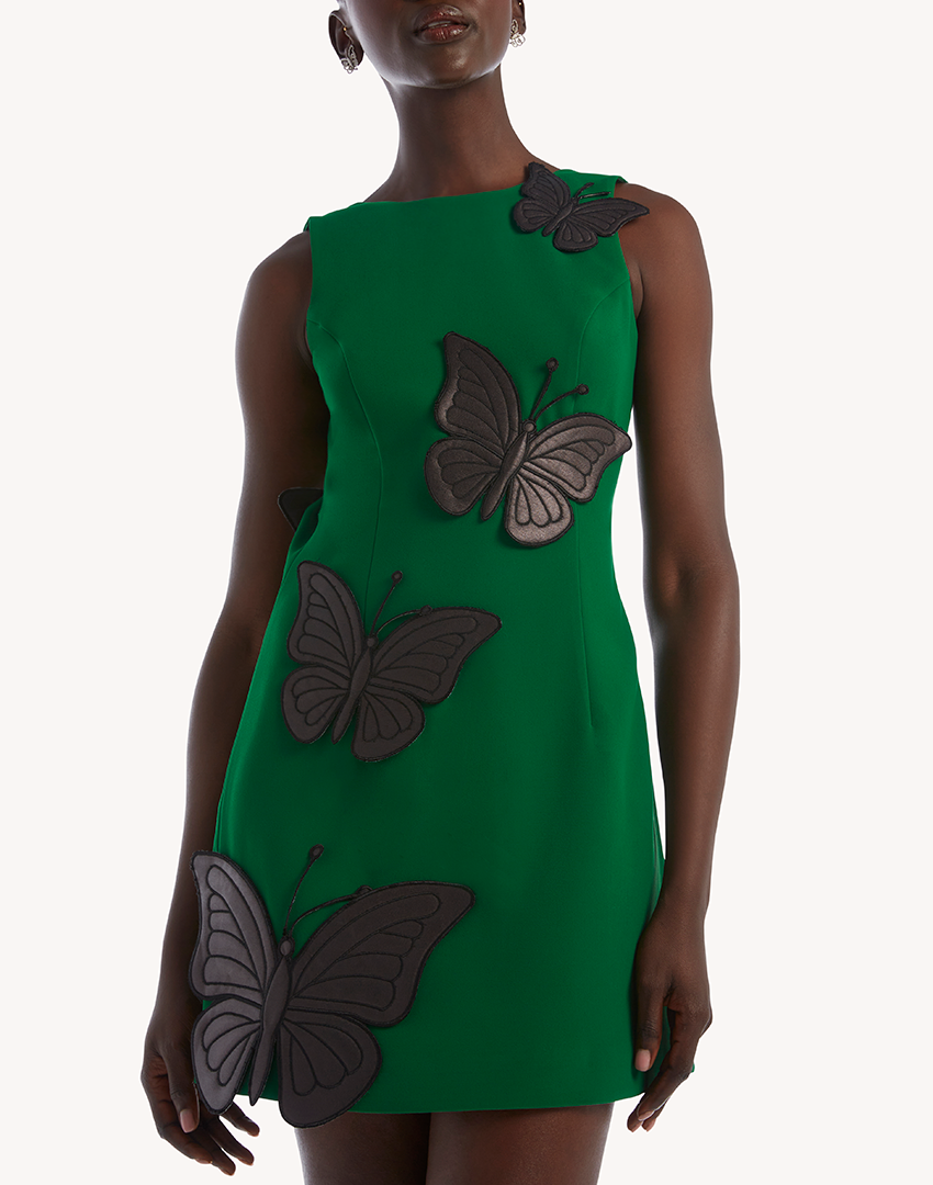 Sleeveless Mini Crepe Dress