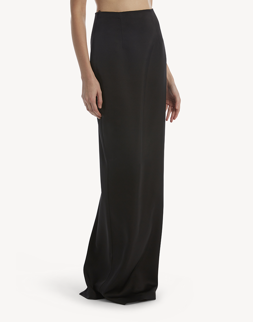 Satin High Leg Maxi Skirt