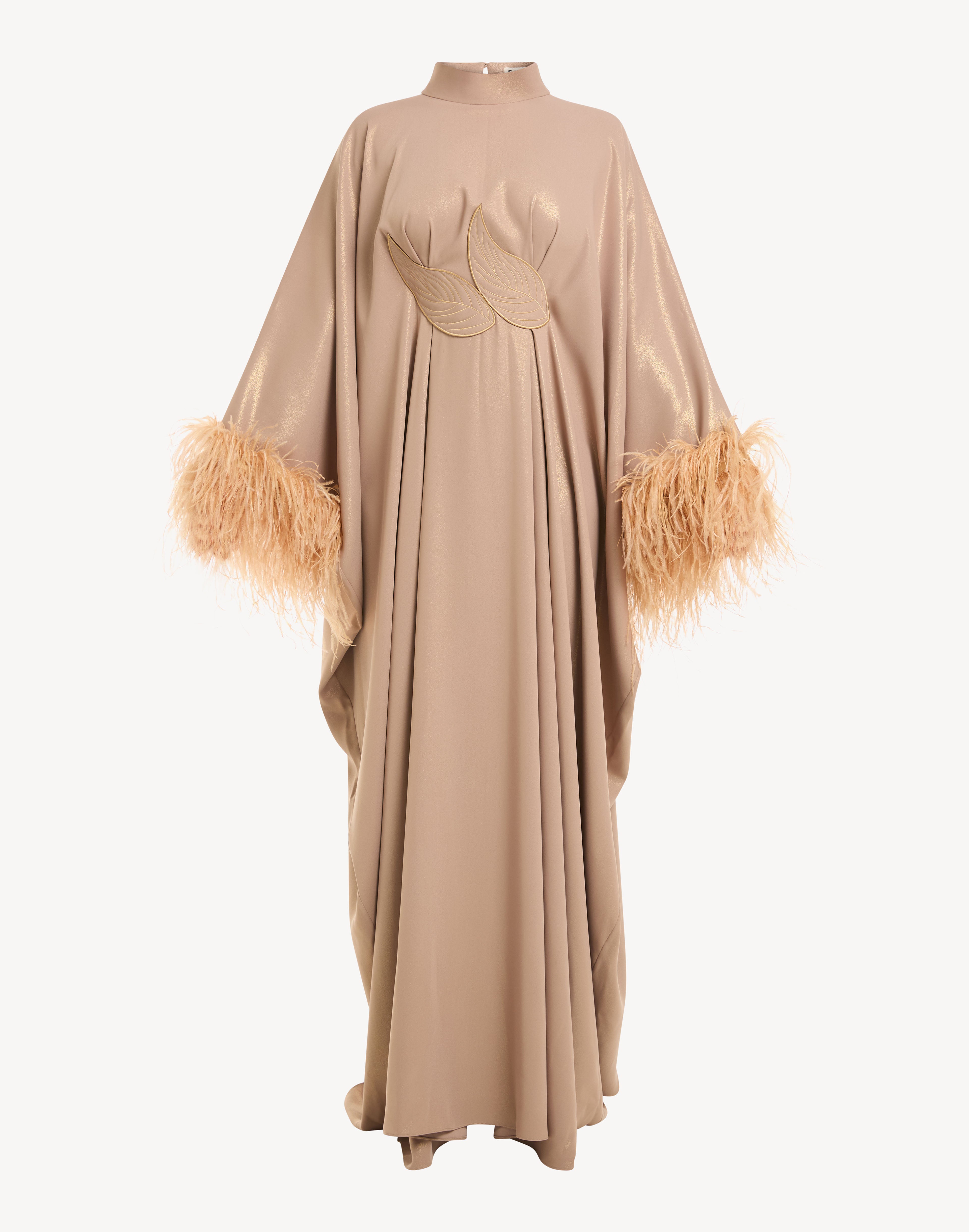 Fatma Feather-Trimmer Kaftan
