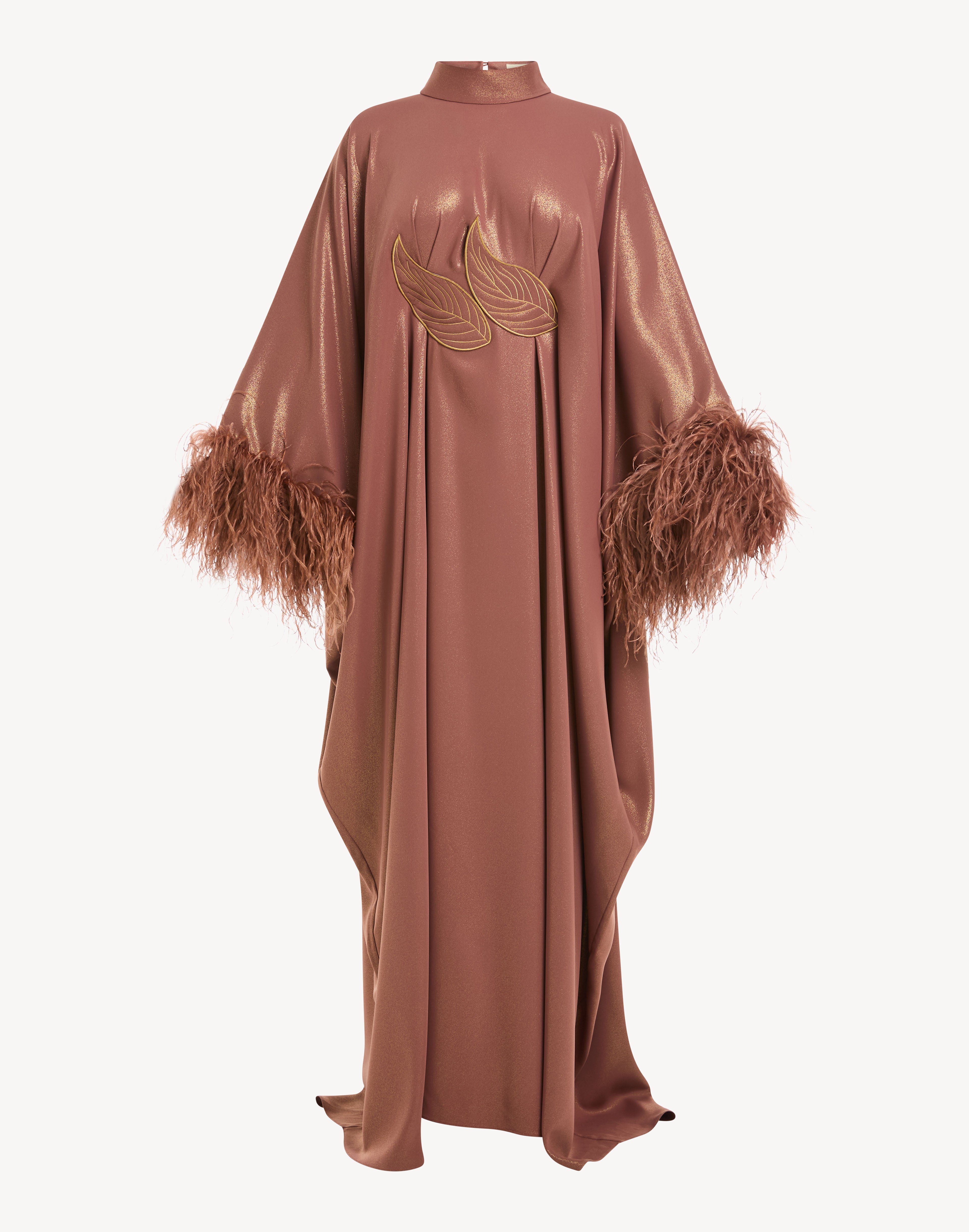 Fatma Feather-Trimmer Kaftan