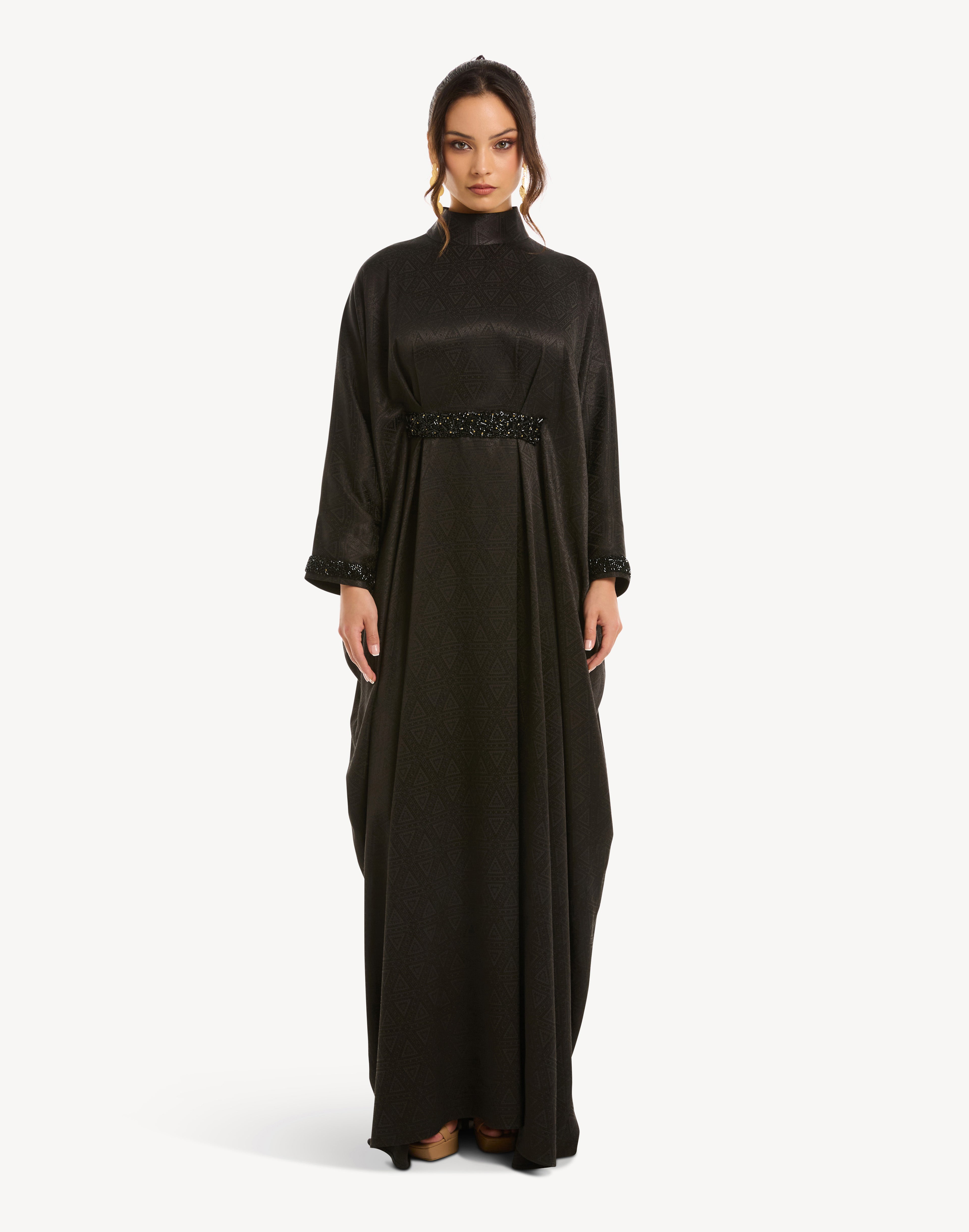 Dune Beaded High-Neck Kaftan