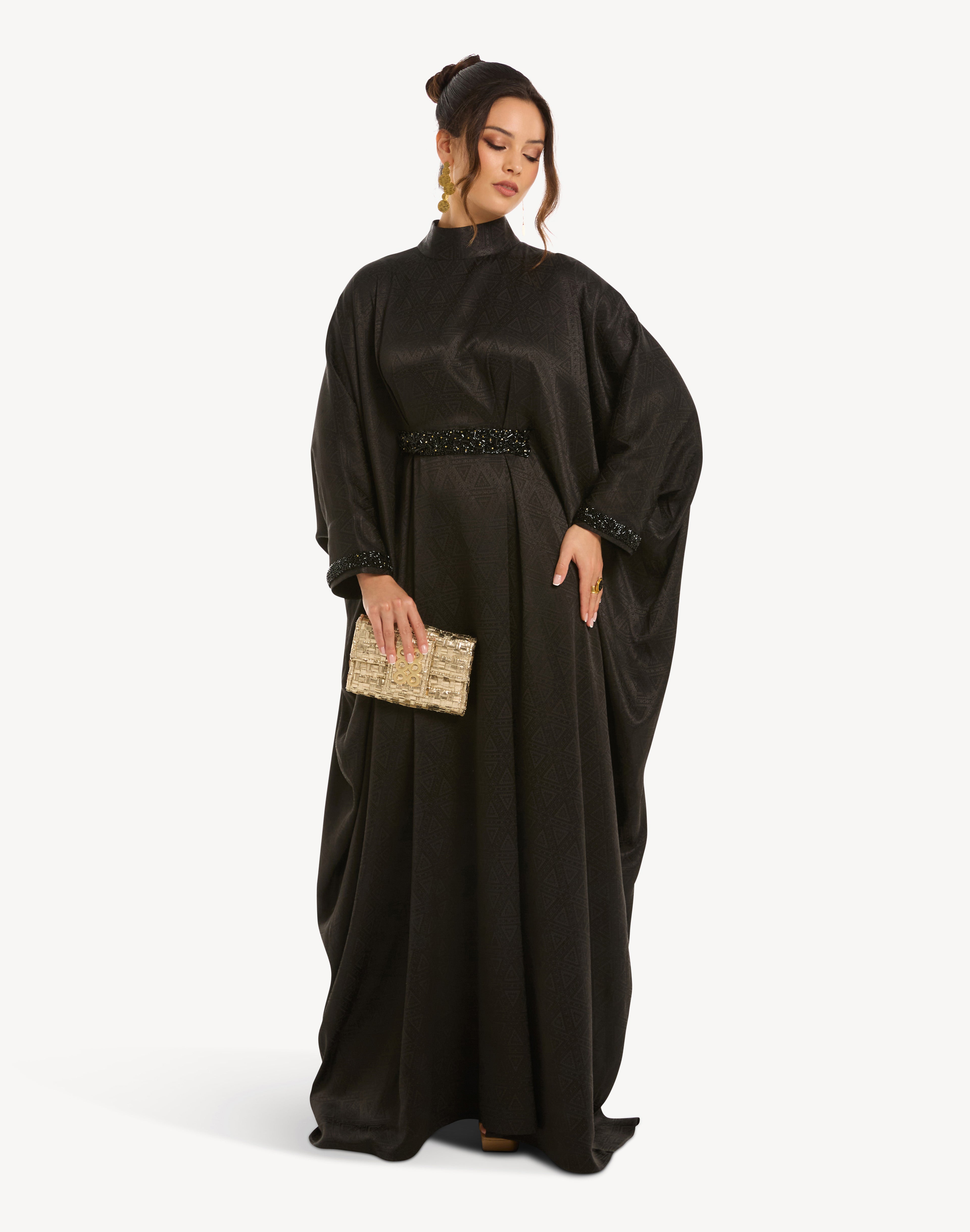 Dune Beaded High-Neck Kaftan