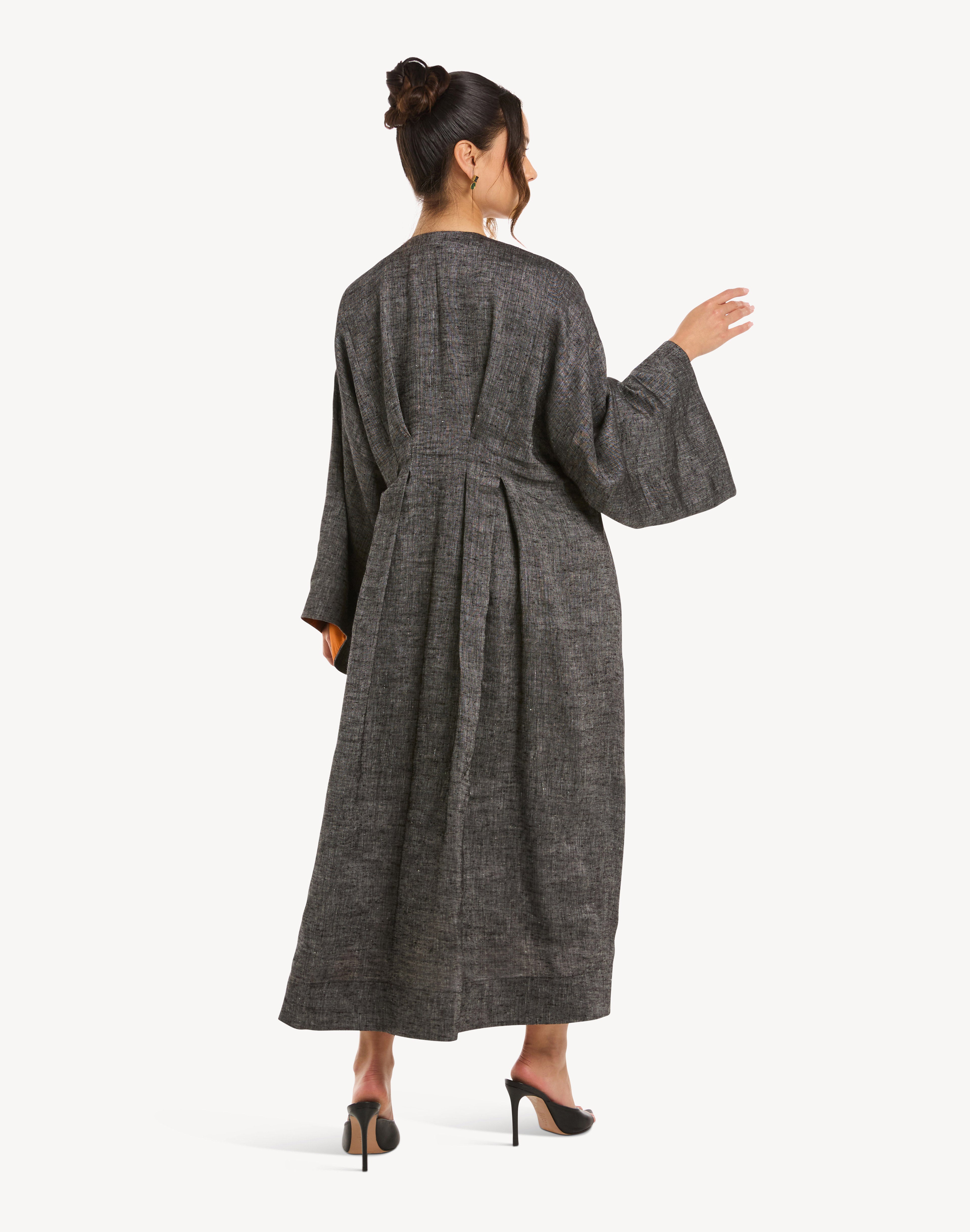 Voyager Embroidered Linen Kaftan