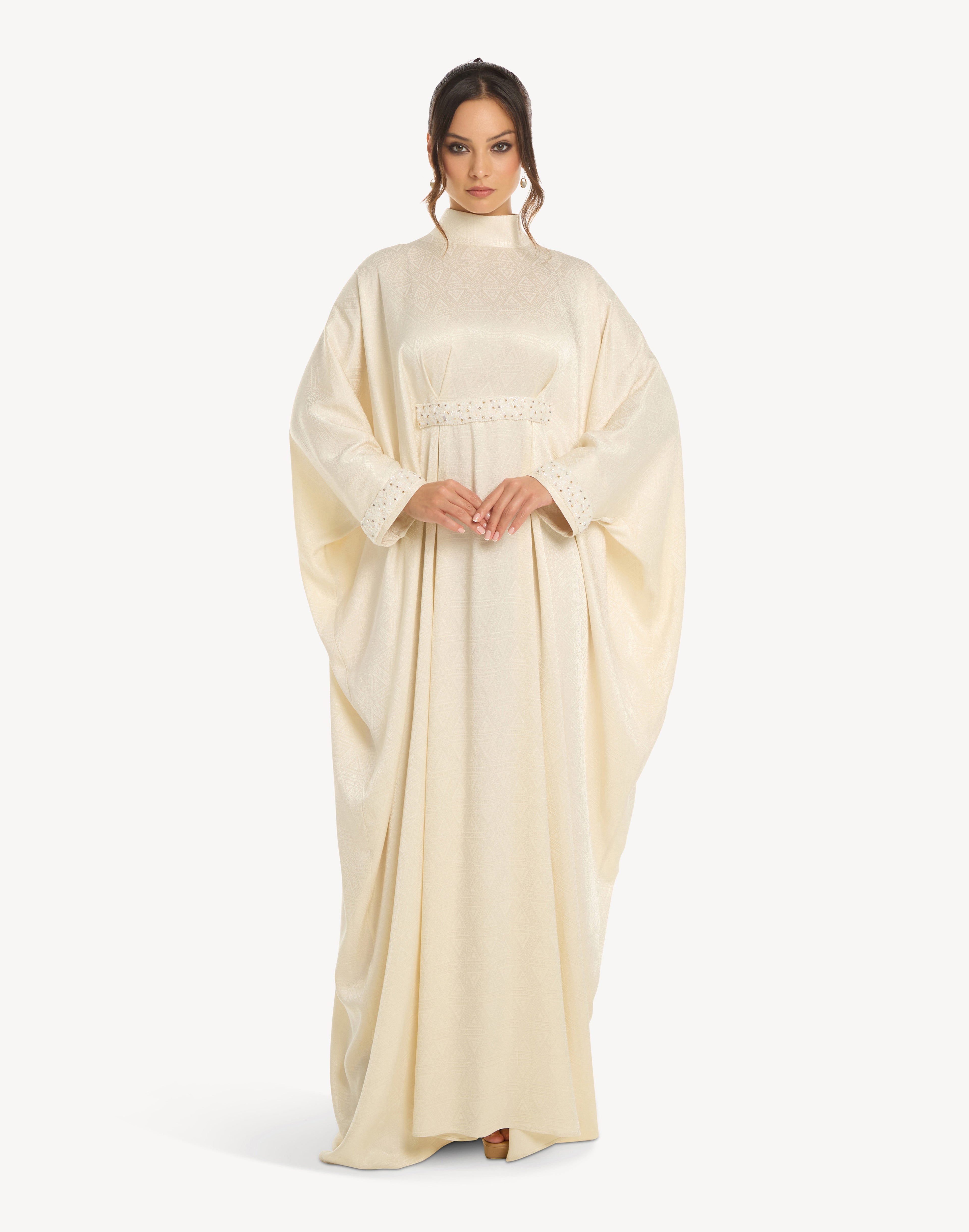 Dune Beaded High-Neck Kaftan
