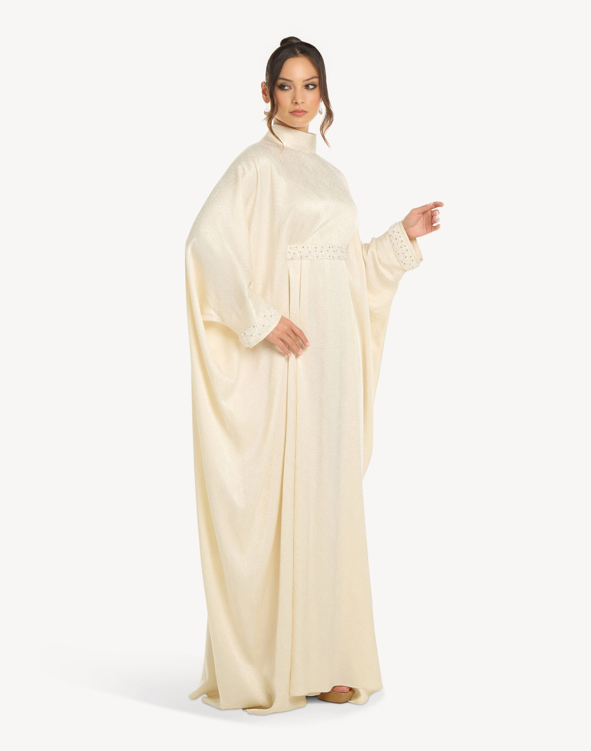 Dune Beaded High-Neck Kaftan