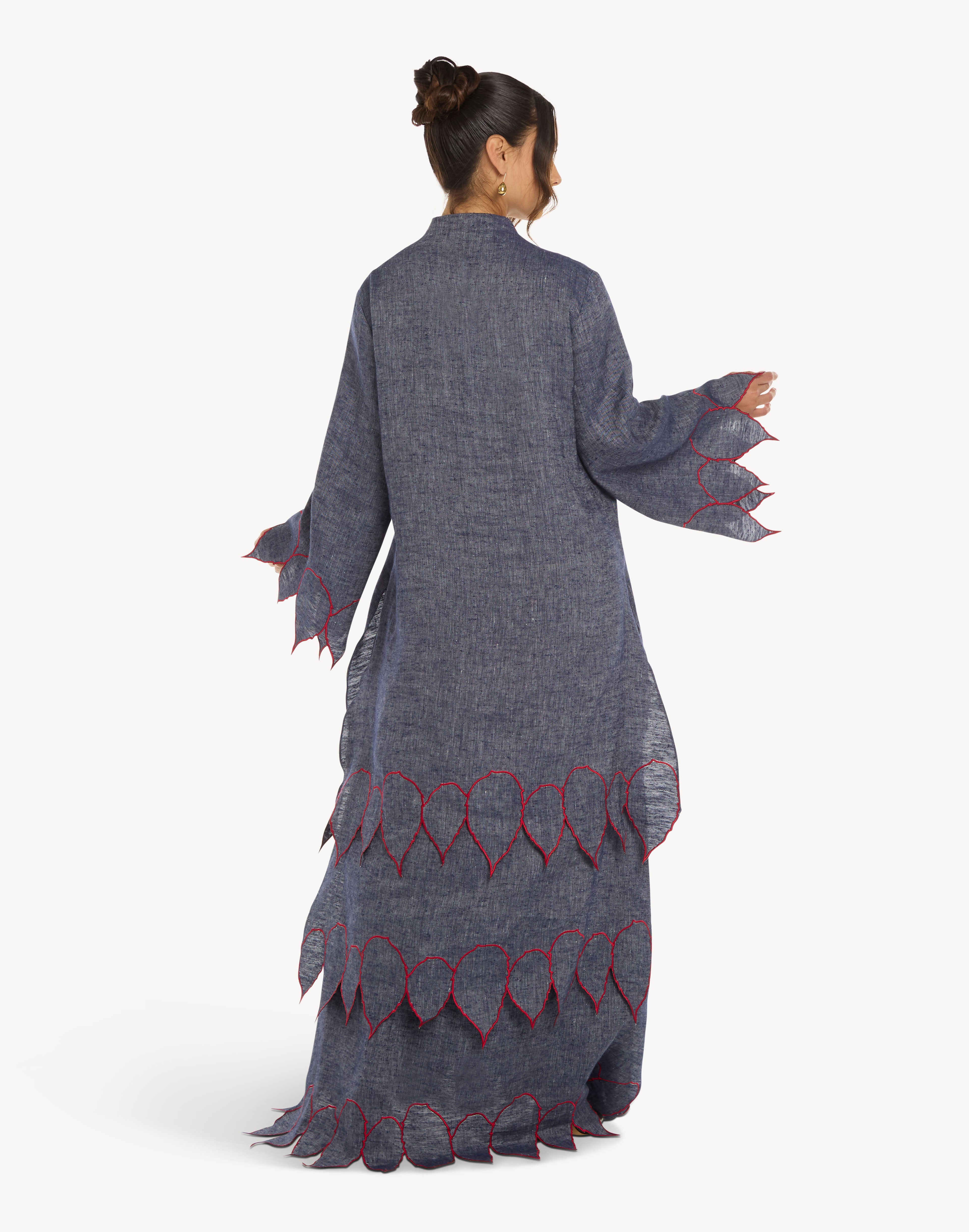 Ghaf Leaf Linen Kaftan