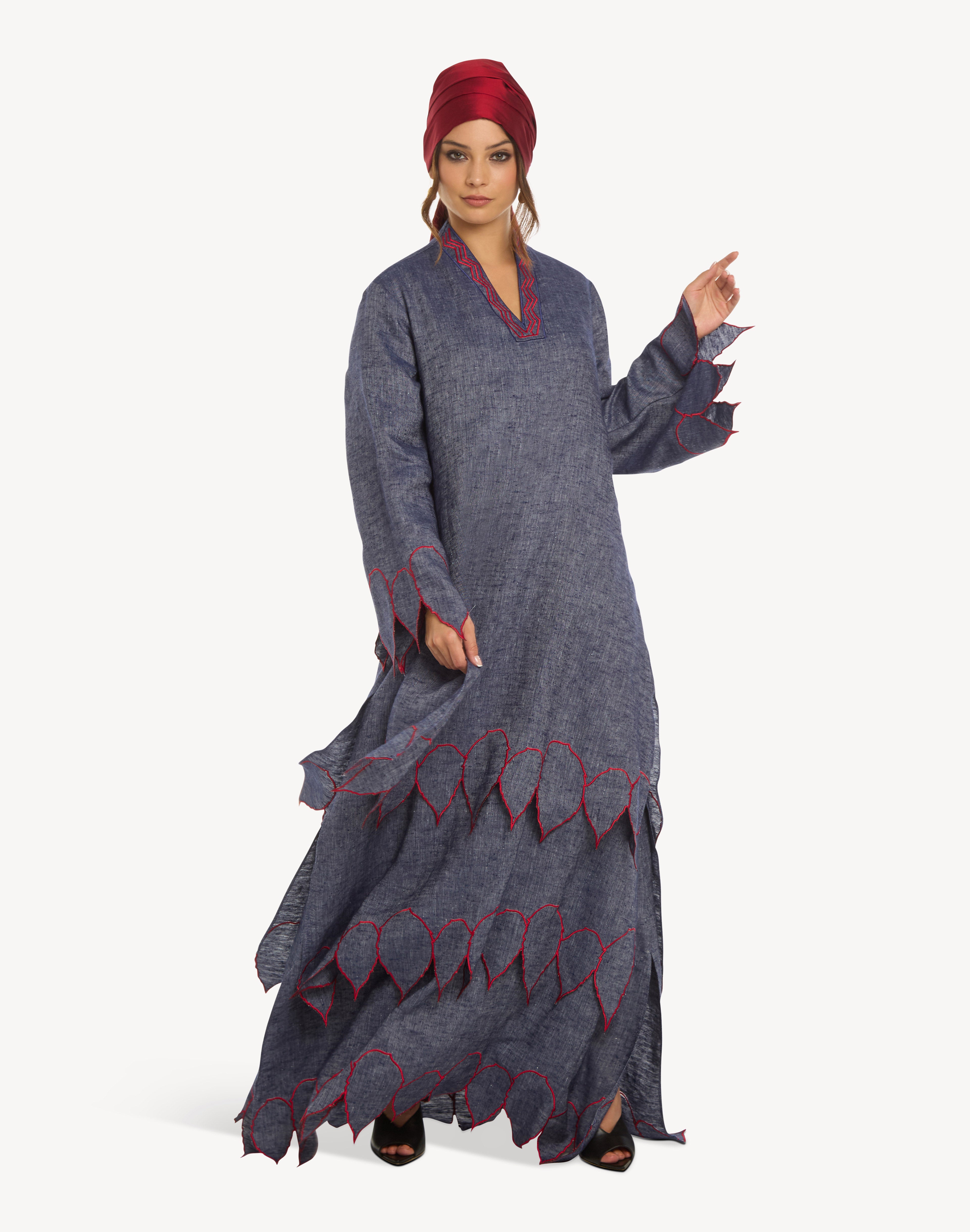 Ghaf Leaf Linen Kaftan