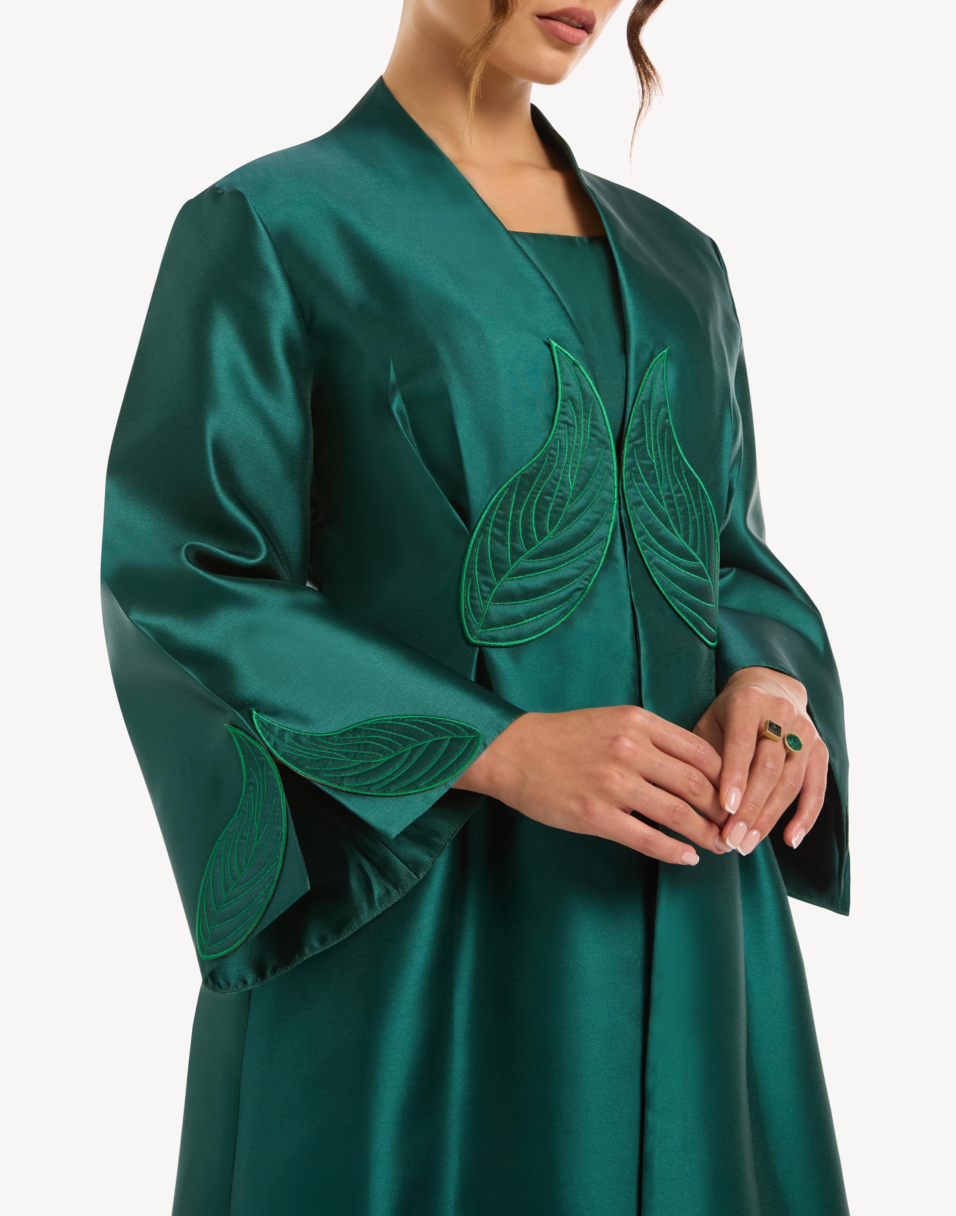 Alia Leaf Appliqué Kaftan