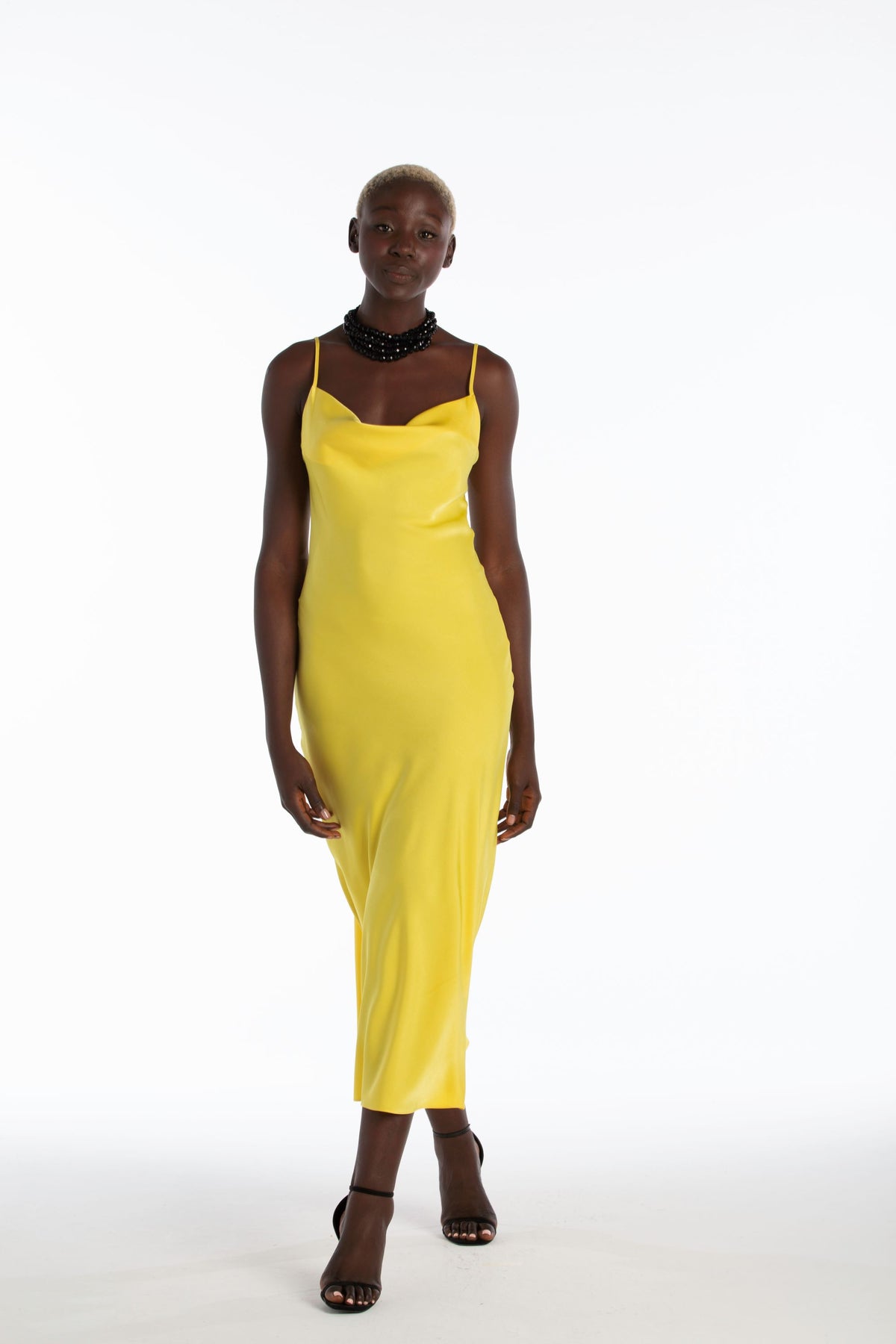 Essential Satin Cowl-Neck Slip Dress