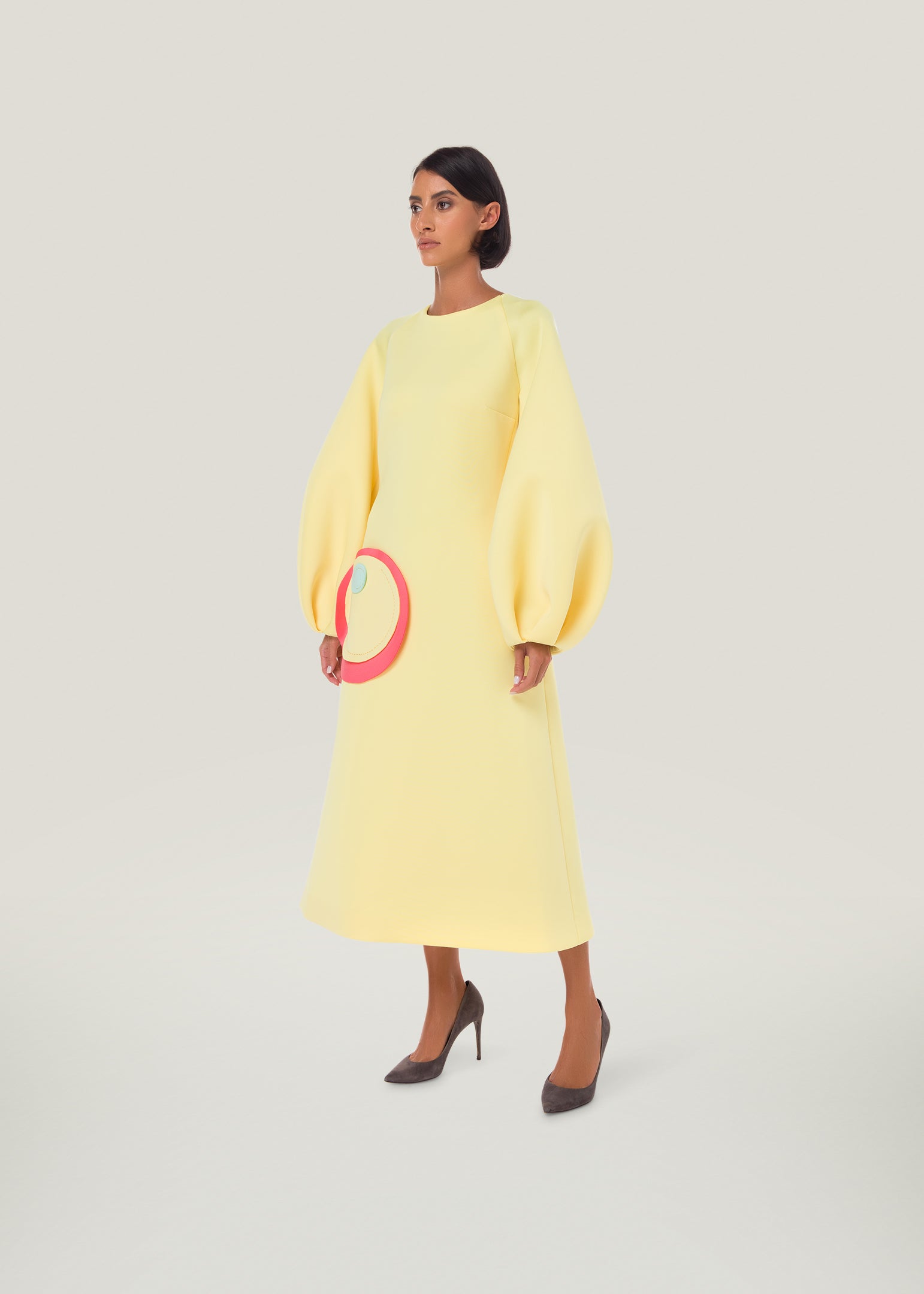 Happie Long Sleeve Midi Dress