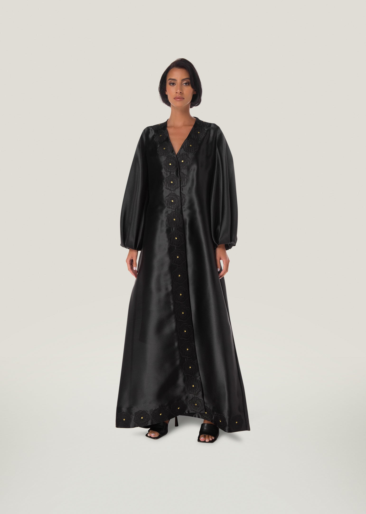 Garland Rose Applique Kaftan