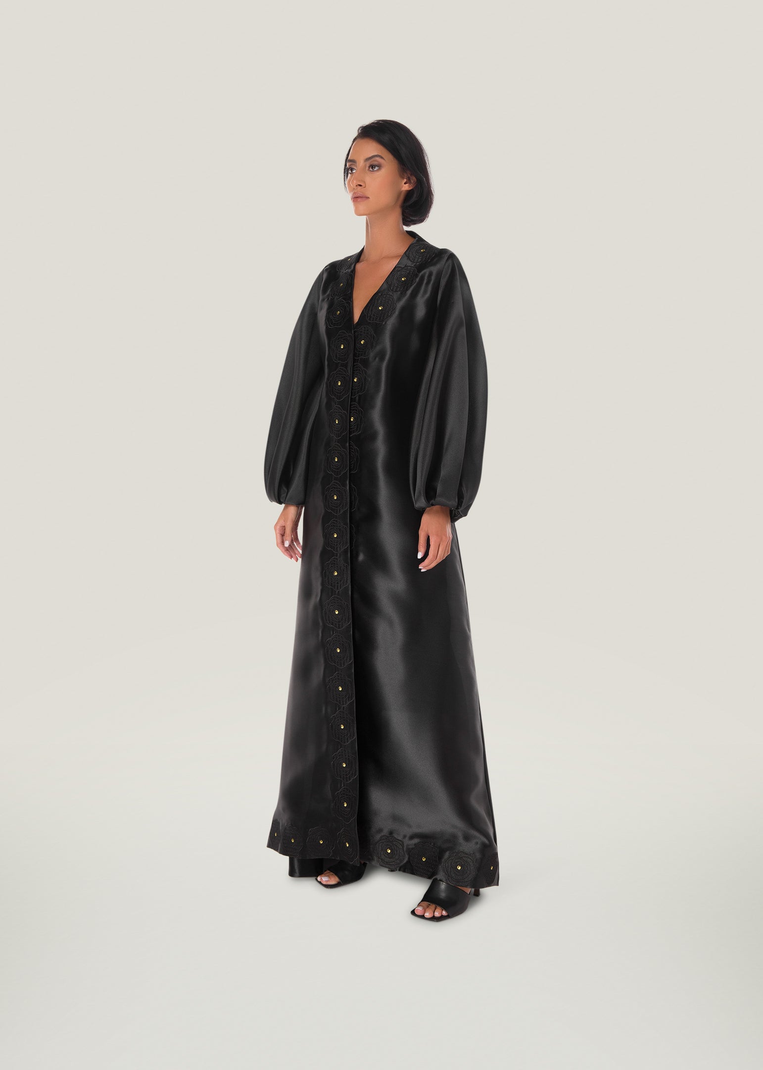 Garland Rose Applique Kaftan