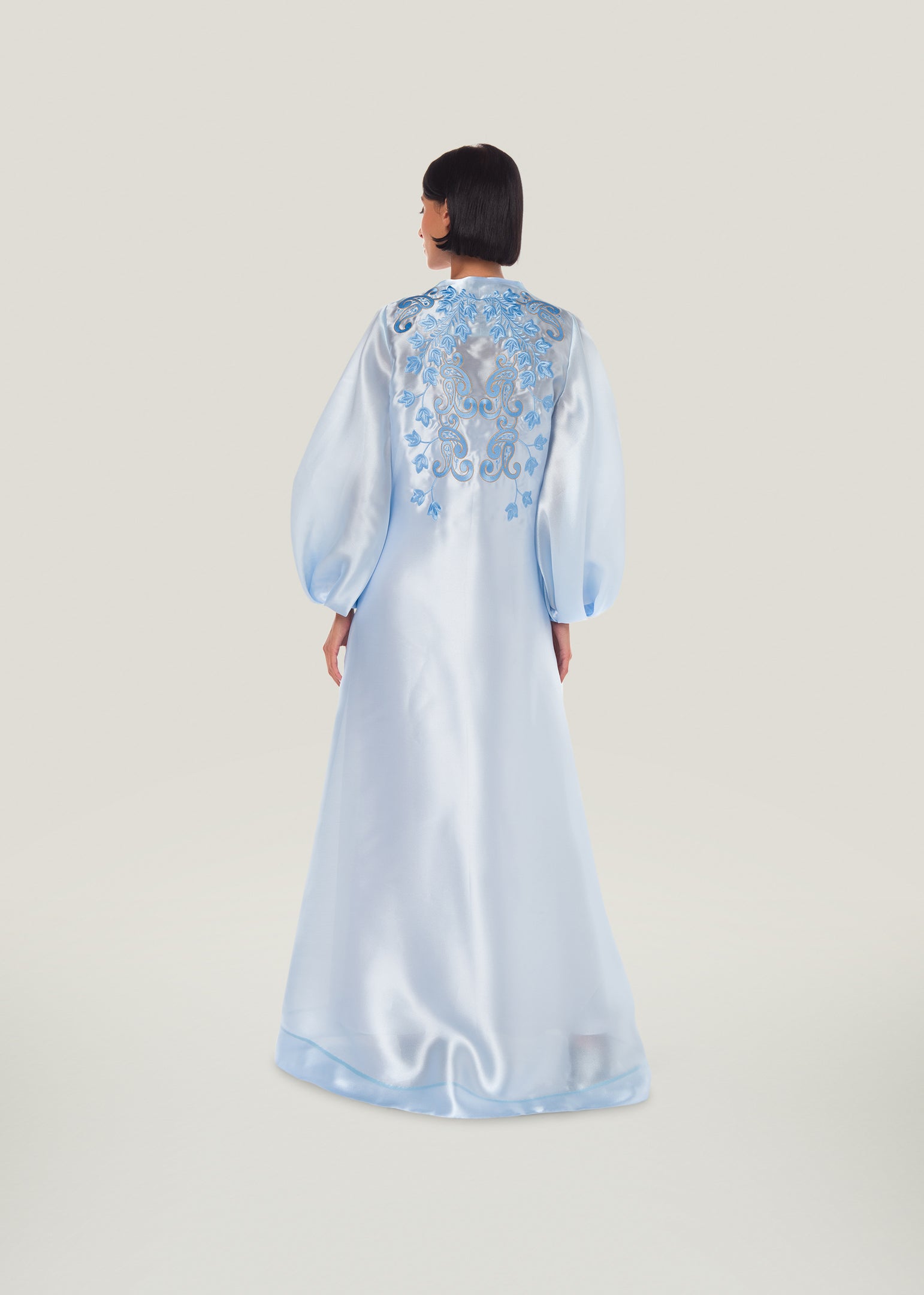 Garden Bloom Floral-applique Kaftan