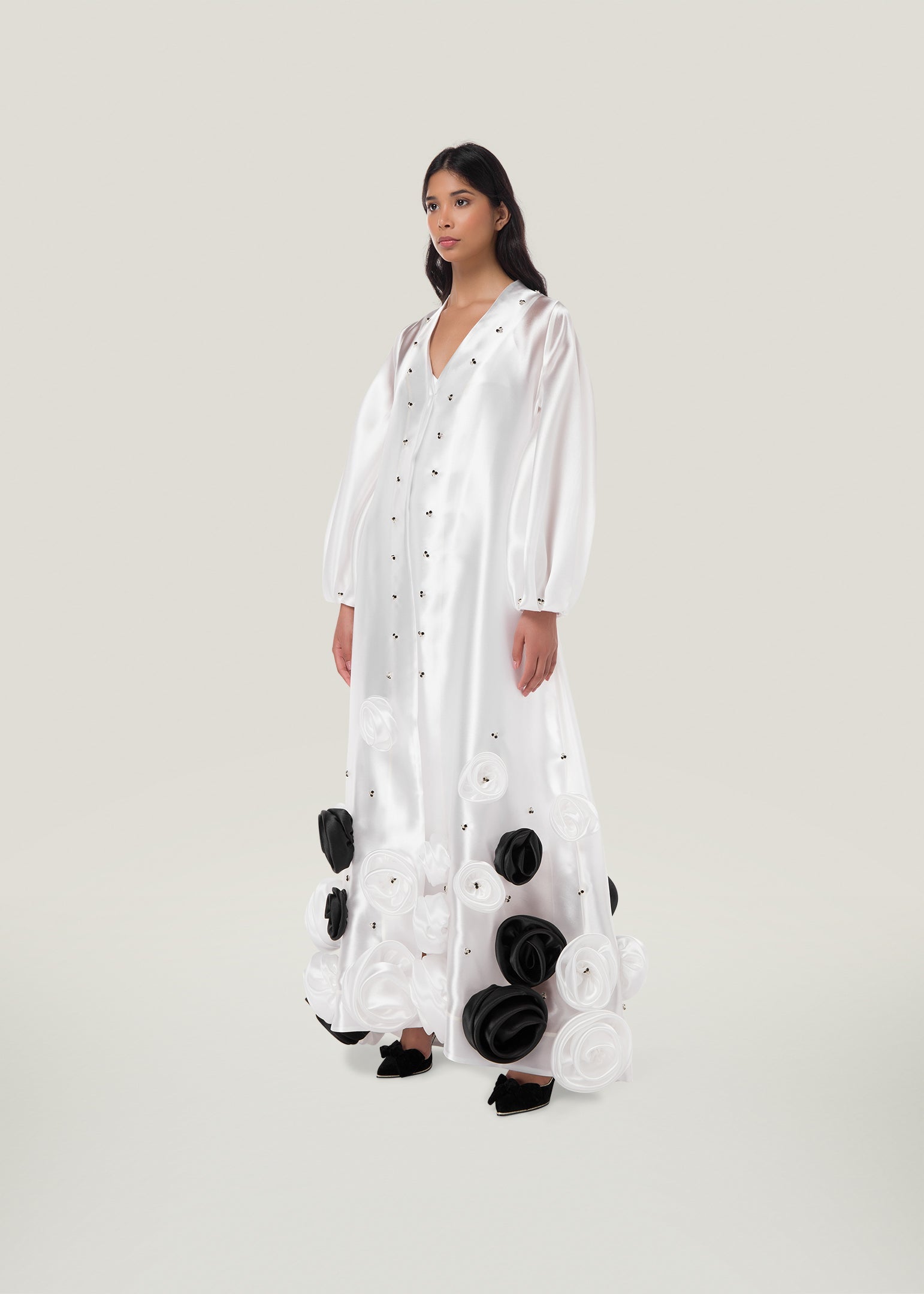 41 Roses Kaftan - White