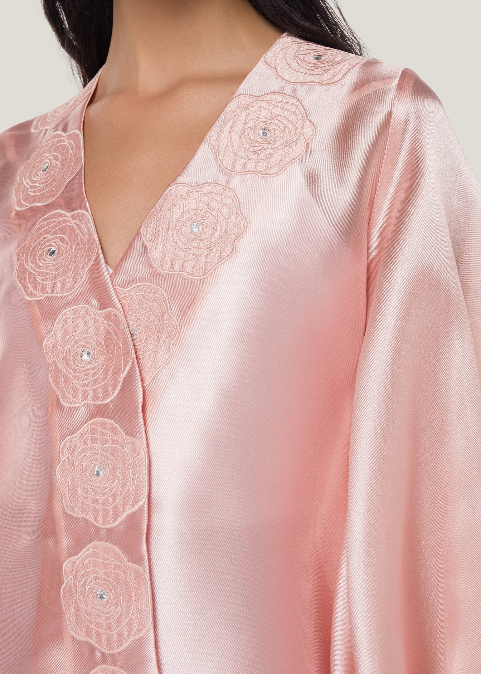 Garland Rose Applique Kaftan