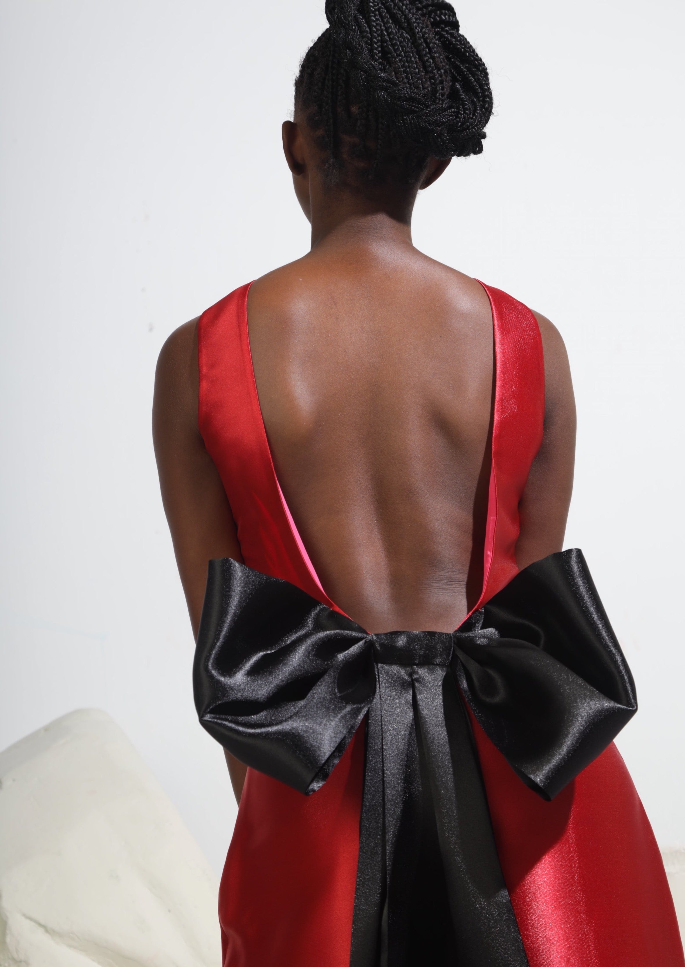 Oversized Bow Backless Gown